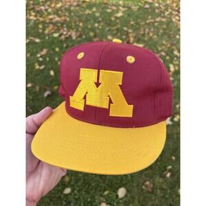 90s Minnesota Gophers Hat Snapback Cap Maroon Gold NCAA Football